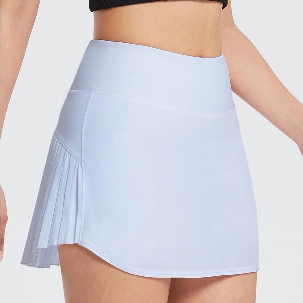 Light Blue Pleated Athletic Skirt